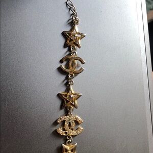 Gold Star & Double Cc Charm Bracelet 
COSTUME JEWELRY